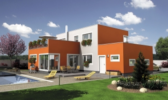 Espaciosa casa unifamiliar con garaje y una habitación en la planta baja.